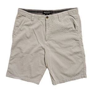 Paper Denim Co Seersucker Chino Shorts Cotton White‎ Blue Striped 37* (*Tag 36)